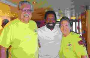 Boca Raton residents Howard and Terri Appell with William King of the Commodores on the Soul Train Cruise